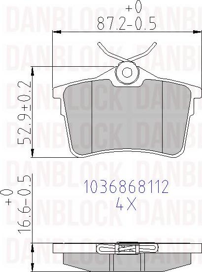 DAN-BLOCK DB 510650 - Jarrupala, levyjarru inparts.fi