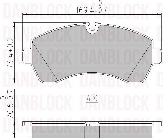 DAN-BLOCK DB 510670 - Jarrupala, levyjarru inparts.fi