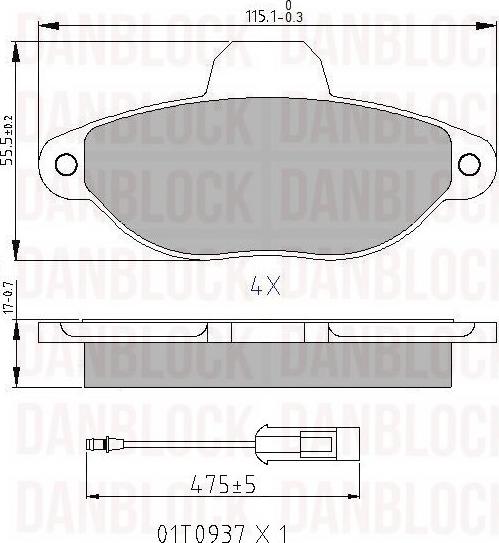 DAN-BLOCK DB 510197 - Jarrupala, levyjarru inparts.fi