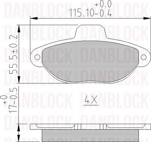 DAN-BLOCK DB 510148 - Jarrupala, levyjarru inparts.fi