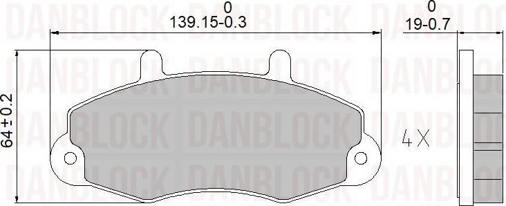 DAN-BLOCK DB 510150 - Jarrupala, levyjarru inparts.fi