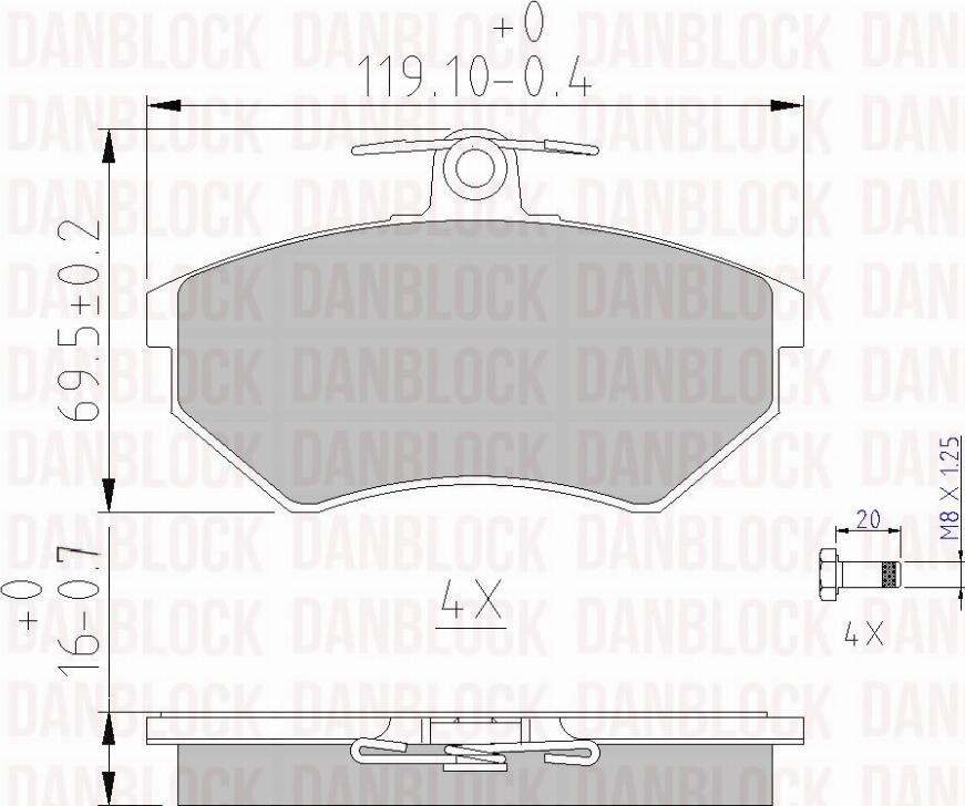 DAN-BLOCK DB 510158 - Jarrupala, levyjarru inparts.fi