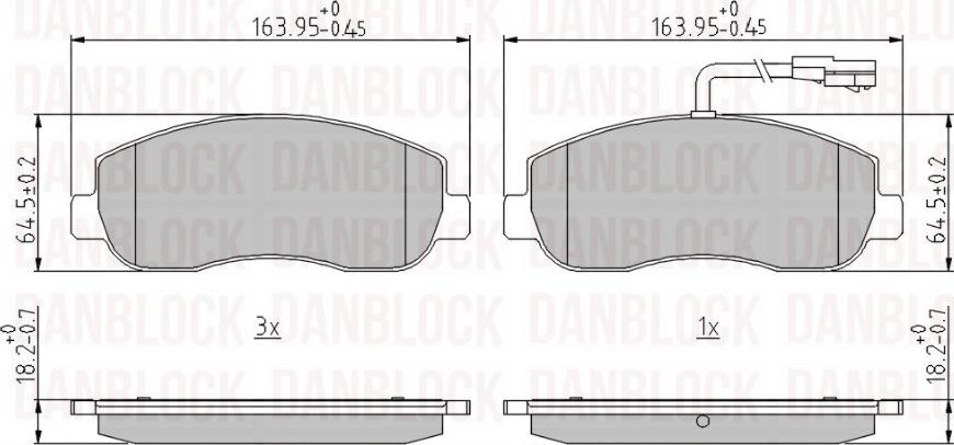 DAN-BLOCK DB 510864 - Jarrupala, levyjarru inparts.fi