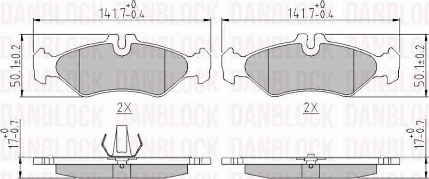 DAN-BLOCK DB 510820 - Jarrupala, levyjarru inparts.fi