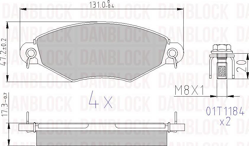 DAN-BLOCK DB 510384 - Jarrupala, levyjarru inparts.fi