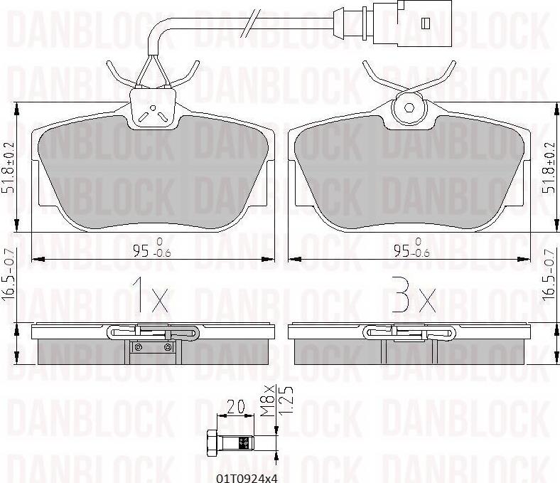 DAN-BLOCK DB 510245 - Jarrupala, levyjarru inparts.fi