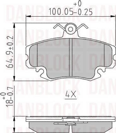 DAN-BLOCK DB 510236 - Jarrupala, levyjarru inparts.fi