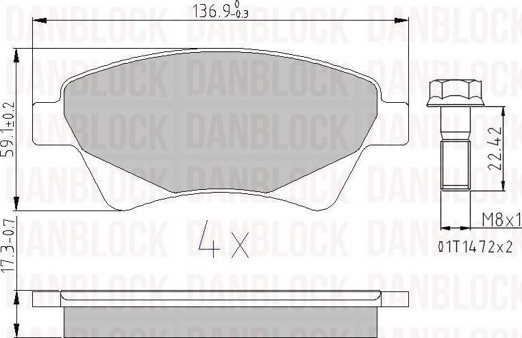 DAN-BLOCK DB 510229 - Jarrupala, levyjarru inparts.fi