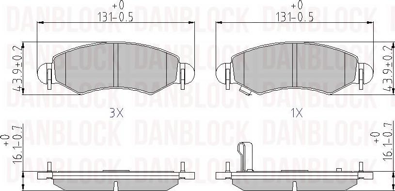 DAN-BLOCK DB 510750 - Jarrupala, levyjarru inparts.fi