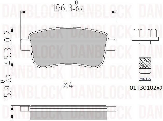 DAN-BLOCK DB 510764 - Jarrupala, levyjarru inparts.fi