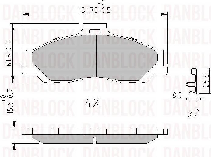 DAN-BLOCK DB 510780 - Jarrupala, levyjarru inparts.fi