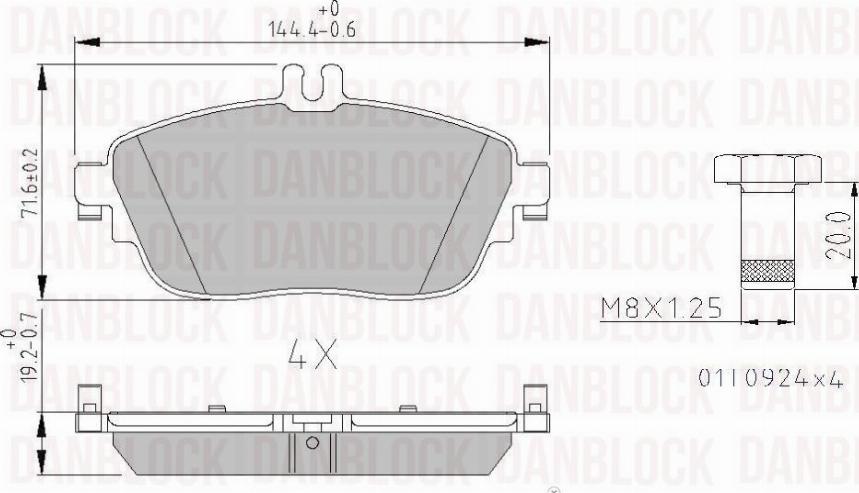 DAN-BLOCK DB 511064 - Jarrupala, levyjarru inparts.fi