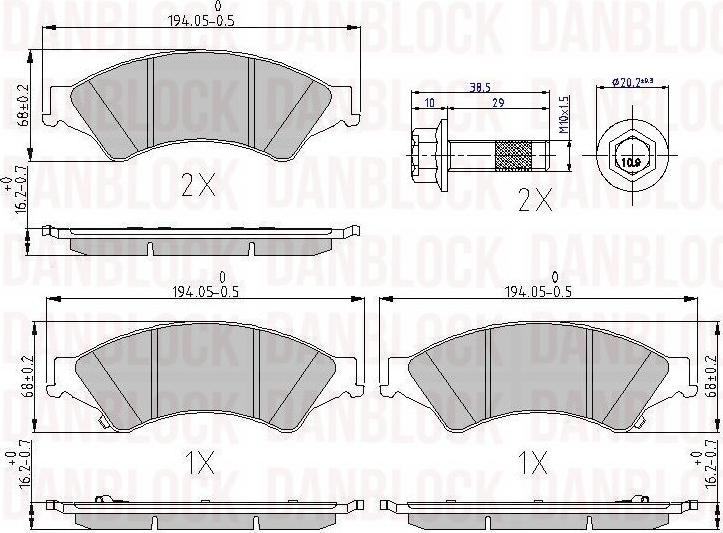 DAN-BLOCK DB 511068 - Jarrupala, levyjarru inparts.fi