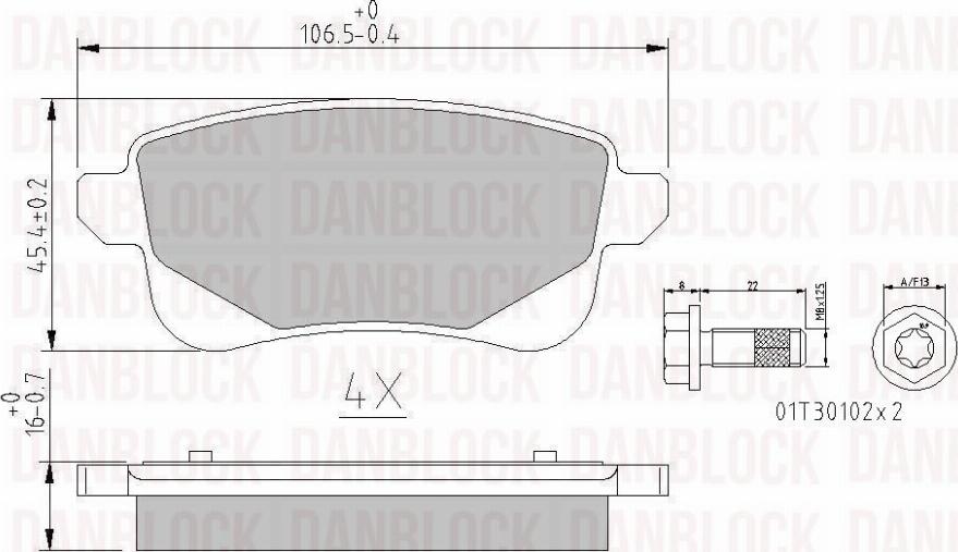 DAN-BLOCK DB 511198 - Jarrupala, levyjarru inparts.fi