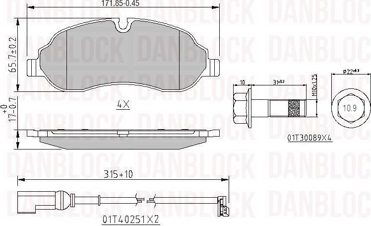 DAN-BLOCK DB 511205 - Jarrupala, levyjarru inparts.fi