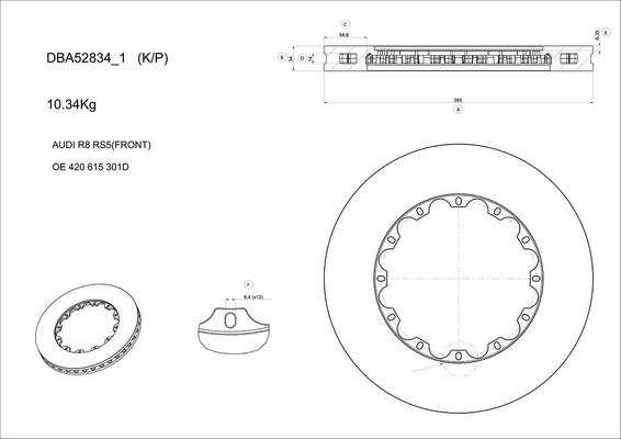 DBA Australia DBA52834.1 - Teho-jarrulevy inparts.fi