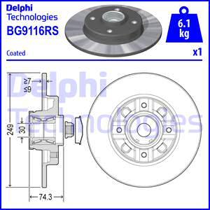 Delphi BG9116RS - Jarrulevy inparts.fi