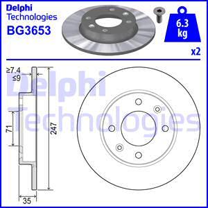 Delphi BG3653 - Jarrulevy inparts.fi