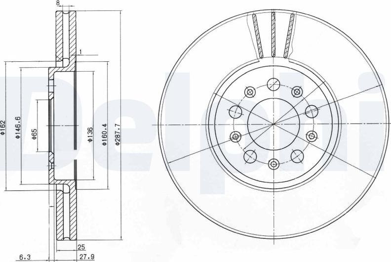 Delphi BG3035C18B1 - Jarrulevy inparts.fi