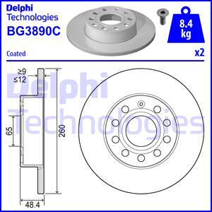 Delphi BG3890C-18B1 - Jarrulevy inparts.fi