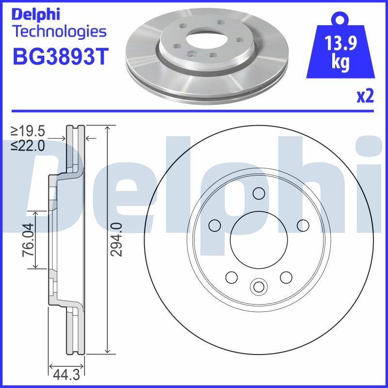 Delphi BG3893T - Jarrulevy inparts.fi