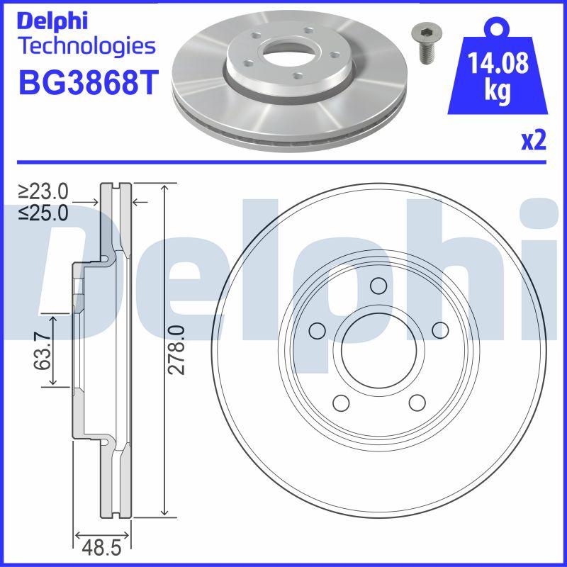 Delphi BG3868T - Jarrulevy inparts.fi