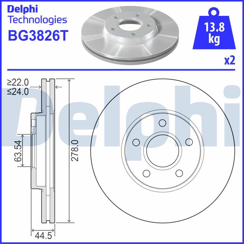 Delphi BG3826T - Jarrulevy inparts.fi