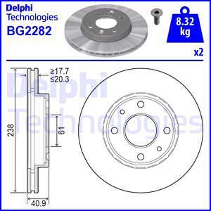 Delphi BG2282 - Jarrulevy inparts.fi