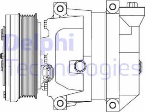 Delphi CS10095 - Kompressori, ilmastointilaite inparts.fi