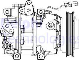 Delphi CS20493 - Kompressori, ilmastointilaite inparts.fi