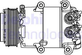 Delphi CS20466 - Kompressori, ilmastointilaite inparts.fi