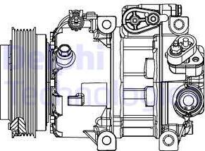 Delphi CS20415 - Kompressori, ilmastointilaite inparts.fi