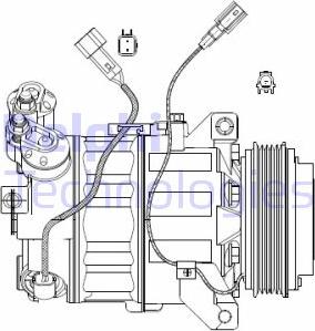 Delphi CS20482 - Kompressori, ilmastointilaite inparts.fi