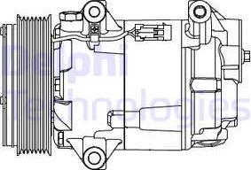 Delphi CS20430 - Kompressori, ilmastointilaite inparts.fi