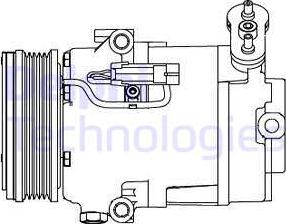 Delphi CS20432 - Kompressori, ilmastointilaite inparts.fi