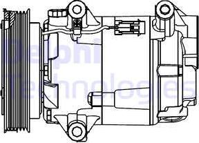 Delphi CS20428 - Kompressori, ilmastointilaite inparts.fi