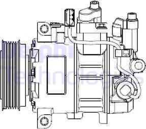 Delphi CS20474 - Kompressori, ilmastointilaite inparts.fi