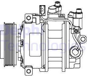 Delphi CS20546 - Kompressori, ilmastointilaite inparts.fi