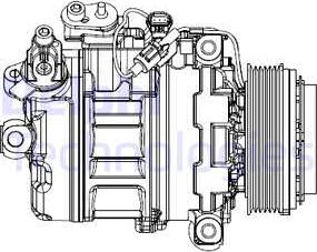 Delphi CS20547 - Kompressori, ilmastointilaite inparts.fi