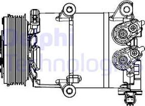 Delphi CS20553 - Kompressori, ilmastointilaite inparts.fi