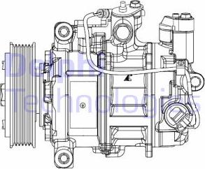 Delphi CS20504 - Kompressori, ilmastointilaite inparts.fi