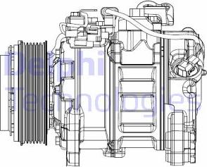 Delphi CS20501 - Kompressori, ilmastointilaite inparts.fi