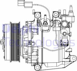 Delphi CS20503 - Kompressori, ilmastointilaite inparts.fi