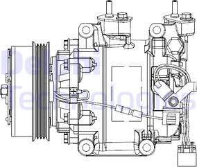 Delphi CS20515 - Kompressori, ilmastointilaite inparts.fi