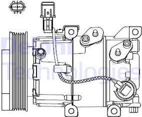 Delphi CS20518 - Kompressori, ilmastointilaite inparts.fi