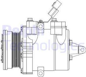 Delphi CS20534 - Kompressori, ilmastointilaite inparts.fi