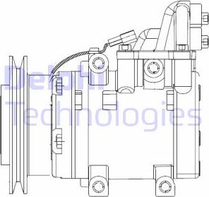 Delphi CS20524 - Kompressori, ilmastointilaite inparts.fi