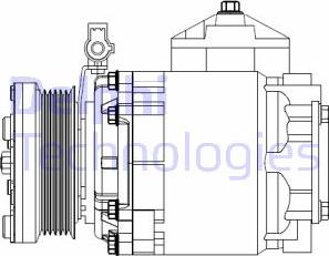 Delphi CS20525 - Kompressori, ilmastointilaite inparts.fi