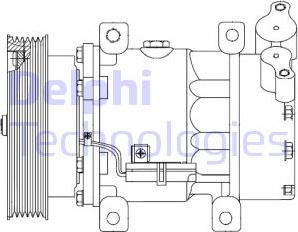 Delphi CS20523 - Kompressori, ilmastointilaite inparts.fi