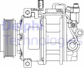 Delphi CS20522 - Kompressori, ilmastointilaite inparts.fi